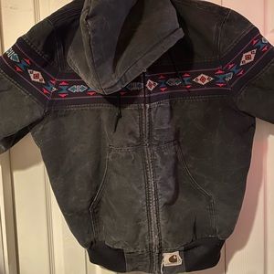 Black Vintage Aztec Carhartt Jacket
